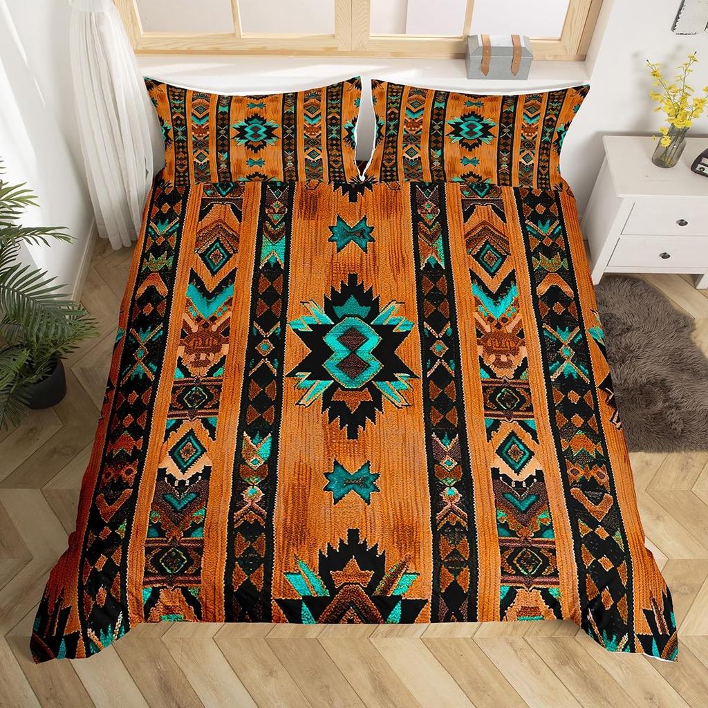 Tribal Duvet Cover Sets For Teens Queen King Lightweight Quilt Covers Western Geometric Bedding Sets Bedroom Decor No Comforter
