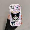 Kuromi Hello Kitty Chain Holder Casing For Xiaomi Redmi 15C 15 Note 15 Pro Plus 5G 14C 13C 12 Note 14 13 Pro Plus 5G Phone Case