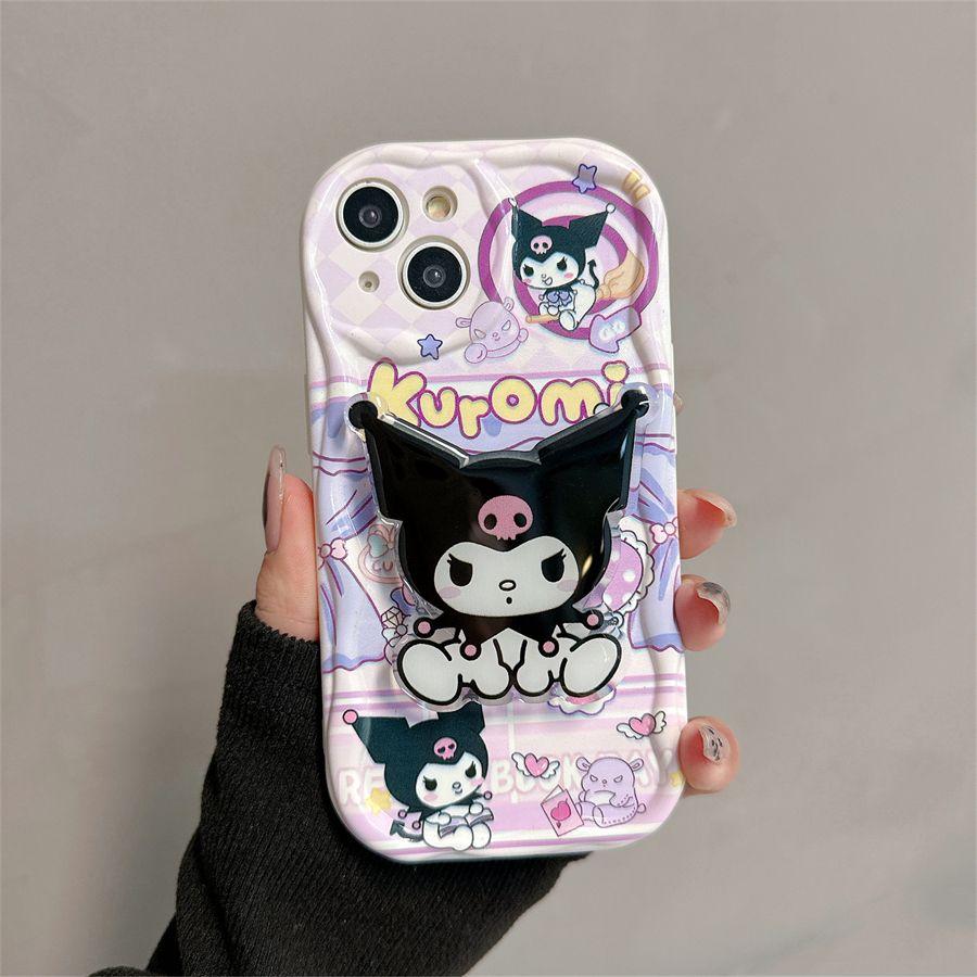 Kuromi Hello Kitty Chain Holder Casing For Xiaomi Redmi 15C 15 Note 15 Pro Plus 5G 14C 13C 12 Note 14 13 Pro Plus 5G Phone Case