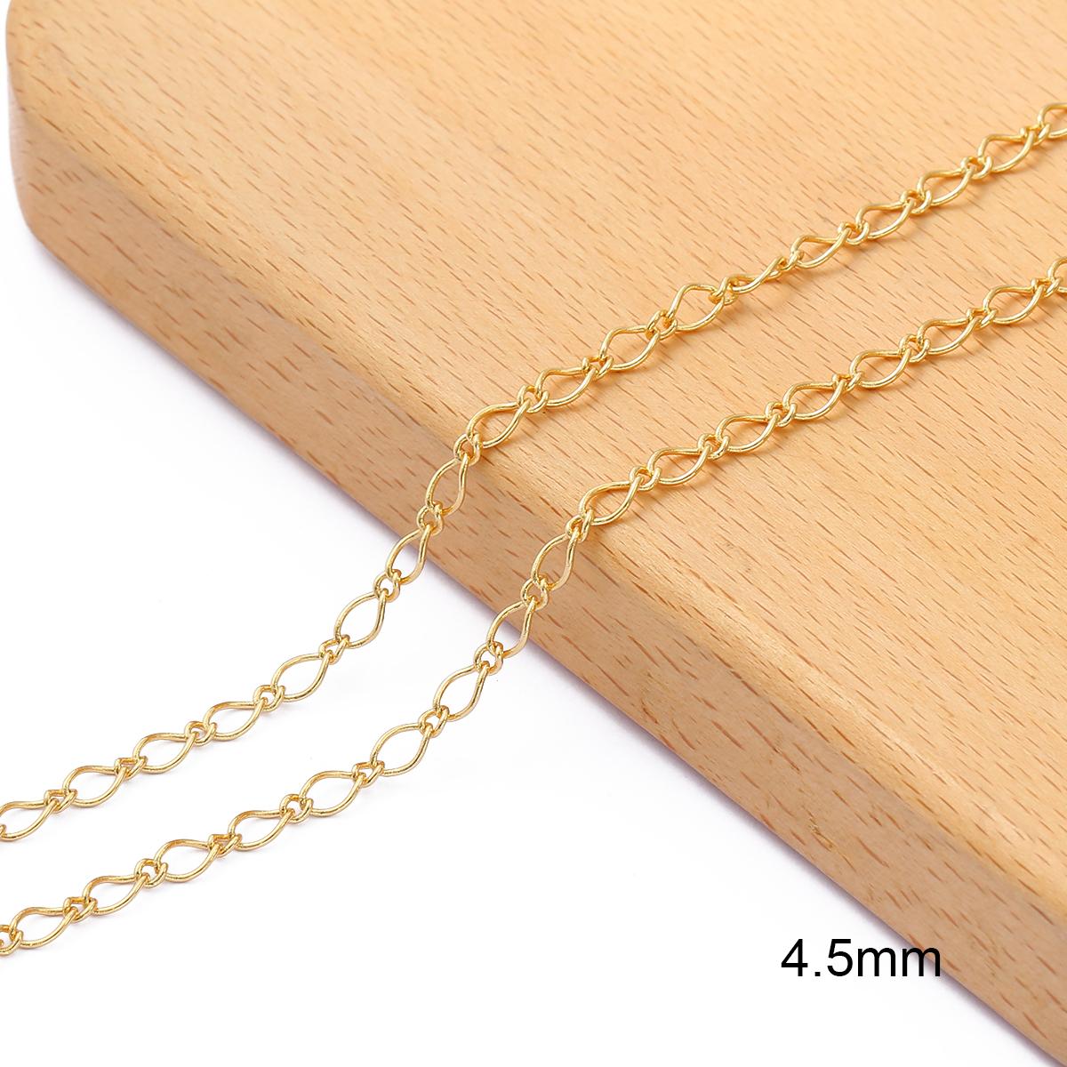 

Медные крестообразные цепи для изготовления ювелирных изделий DIY Ожерелье Браслет Аксессуары для ножных браслетов 14 4.5mm 1meter