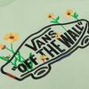Vans Logo Daisy Embroidery Crew Neck Sweatshirt Women Tops Green VN0A7Q1JYSJ