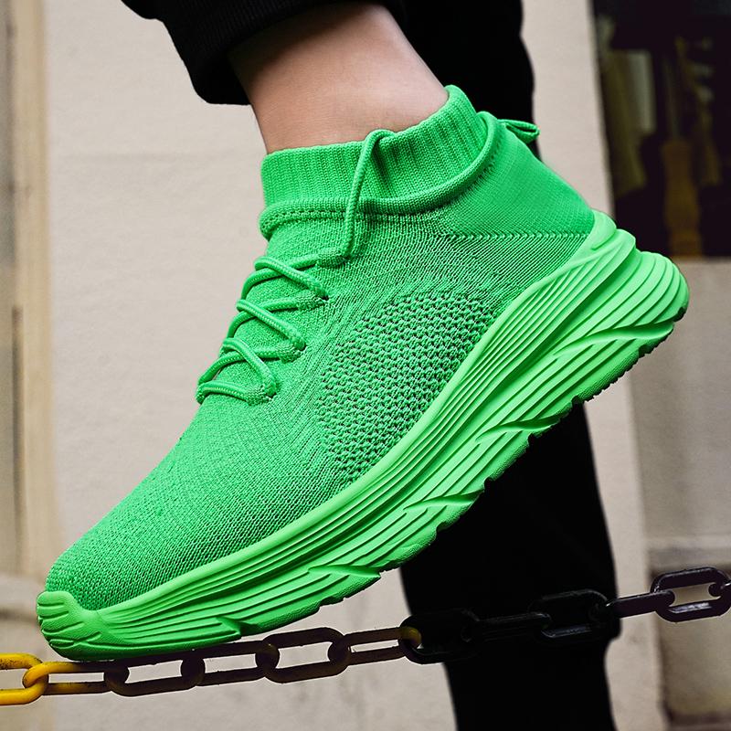 Men Casual Sneakers Lace-up Gym Vulcanized Shoes White Male Footwear Fashion Breathable Walking Mesh Flat Shoes Trainers Hombres