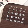 10Pcs DIY Decoration for Nails Craft Shiny Zircon Nail Art Rhinestones Flatback Gemstones Bowknot Flower Charms