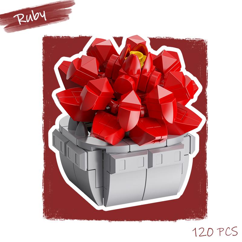 Topfkultur Blume Baustein Ziegel DIY Pflanze Spielzeug Weihnachtsgeschenk für Mädchen Erwachsene Kind Simulation süße Desktop-Dekorationen