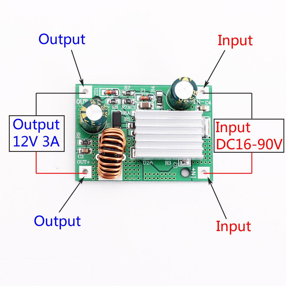DC 9V 12V 24V 36V 48V 72V 84V 120V To 5V 3A Step Down Module Power Supply DC DC Converter Buck Converter Step Up Converte