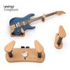 Angled Wooden Wall Mount Hanger for Electric Guitar, Ukulele, Violin, and Folk Guitar