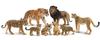 TOYMANY 8-Piece Wild Animal Figure Set, Wild Animal Family with Lion, Tiger, Jaguar, and Cheetah Baby, Realistic Animal Models, Popular Animal Toys,