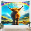 Black Bear Tapestry,3D Wild Animal Floral Botanical Wall Blanket,Red Rose Tree Branch Wall Hanging Art Kids Boys Girls Home