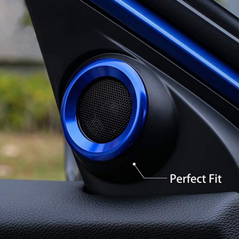 Decorations C Ircle Trims Loudspeaker Anodized Aluminum Car Door Audio Speaker Rings Trims for H Onda Civic 2016 2017 2018 2019