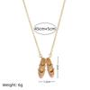 Pink Ballet Shoes Necklace Women'S Diamonds Sweet Girly Style Fashion Exquisite Mini Jewelry