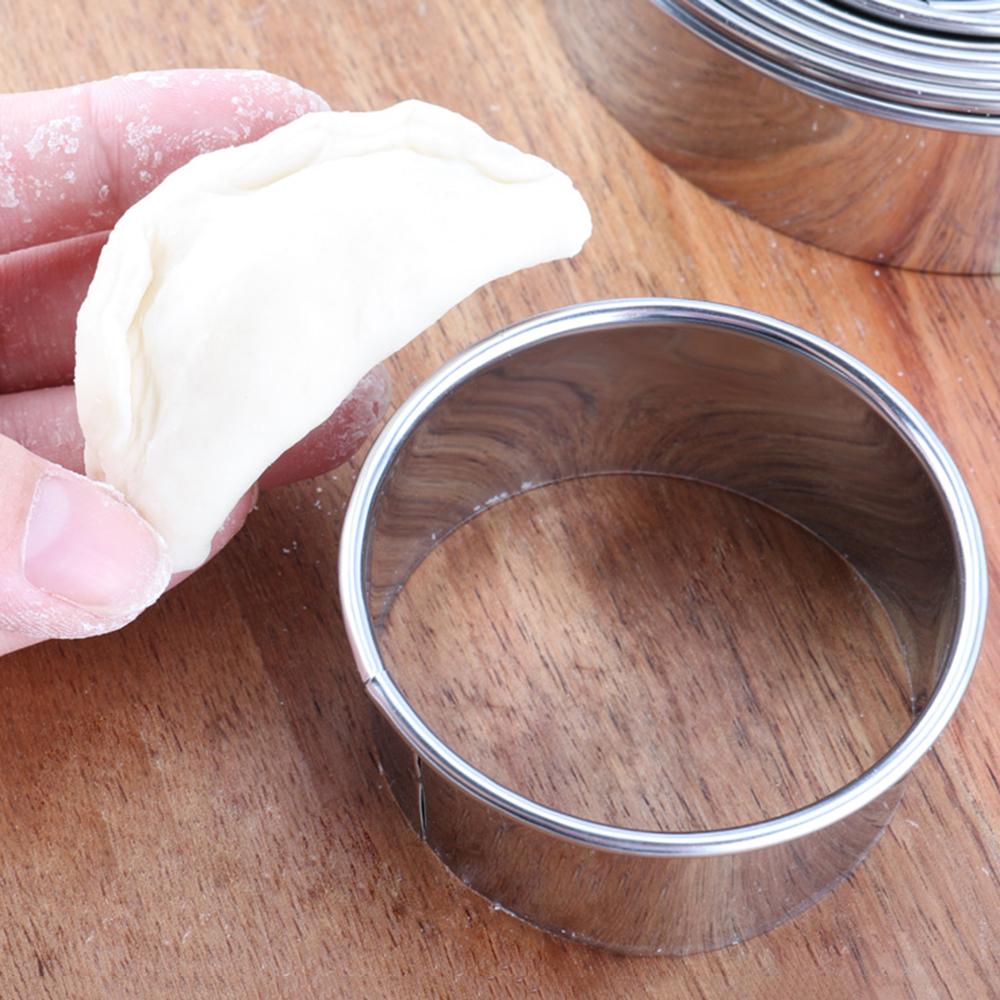 14pcs Stainless Steel Round Dumplings Wrappers Molds Set Cutter Maker Tools