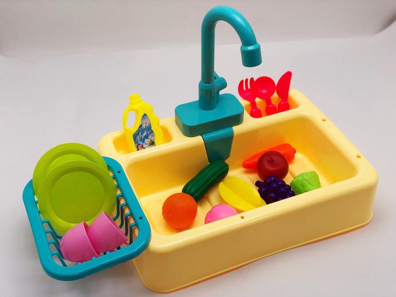 Children's Electric Dishwashing Station Pretend Play Kitchen Toy
