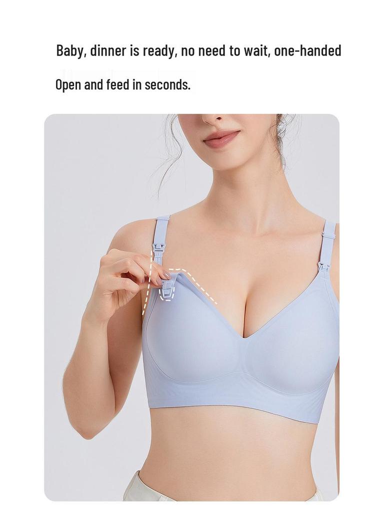 Seamless Soft Support Nursing Bra - Anti-Sag, Fixed Cup, Uplift Maternity Bra
