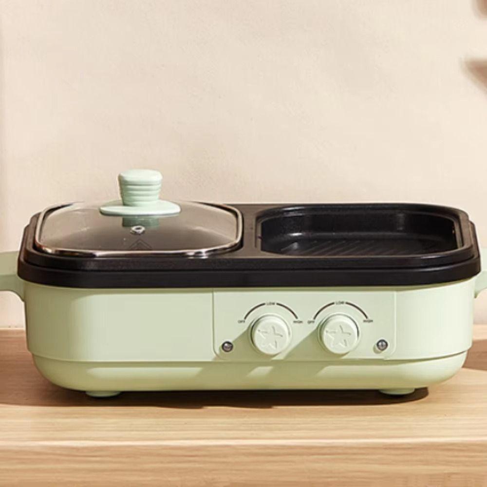 Dual Temperature Control Hot Pot Machine Non-Stick Pan Barbecue Machine  Home Dormitory