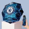Chelsea FC Pattern Printed Mini 5 Folds 8 Ribs Compact Umbrella Windproof Waterproof Lightweight Portable Folding