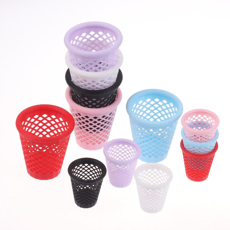 1/12 Dollhouse Mini Hollowed-Out Trash Can Model Dollhouse Living Furniture Decoration Dolls House Micro Scene Ornament