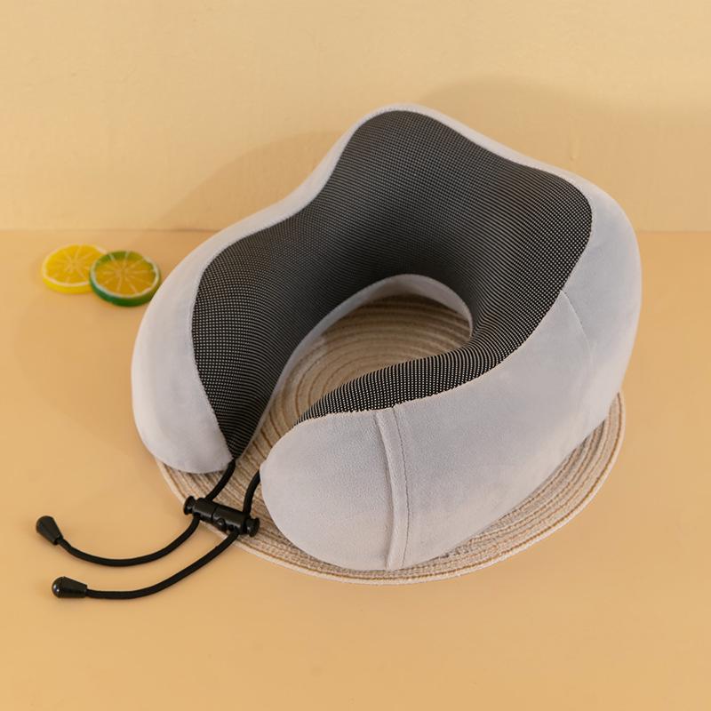 Travel Memory Foam U-shaped Neck Pillow for Airplane Support