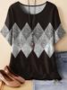 Summer Fashion Women's 3D Printed T-Shirt Short Sleeve O-Neck Denim-Like Graphics Print Tops Casual Streetwear Women's Clothing