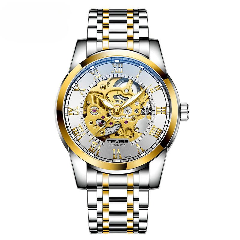 

Waterproof Men s Automatic Business Simple Fashion Hollow Mechanical Luminous Watch