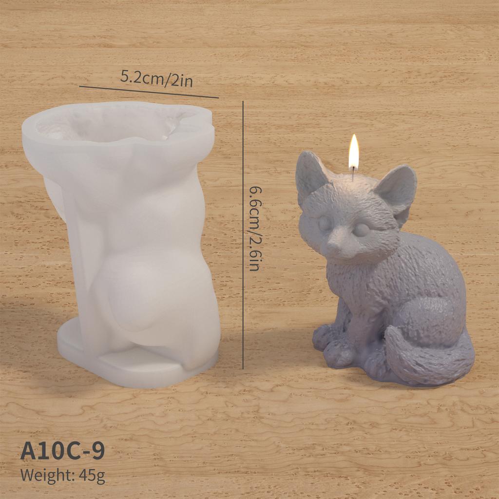 3D Dog Cat Silicone Candle Mold DIY Cute Animal Crystal Resin Mold Glue Gypsum Soap Mold For Candle Making Home Decoration Craft