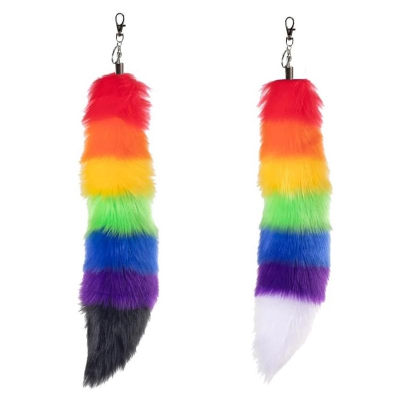 Faux Furs Foxes Tail Keychain Furs Foxes Tail Keyring Handbag Hangings Charms