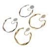 Retro Geometric 925 Silver Needle Metal Pattern Irregular Earrings - Exaggerated Cold Style