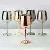 500ML Rostfritt Stål Bägare Rödvin Cocktailglas Okrossbart Metall Högt Champagneglas Bar KTV Europeisk Stil Bägarglas
