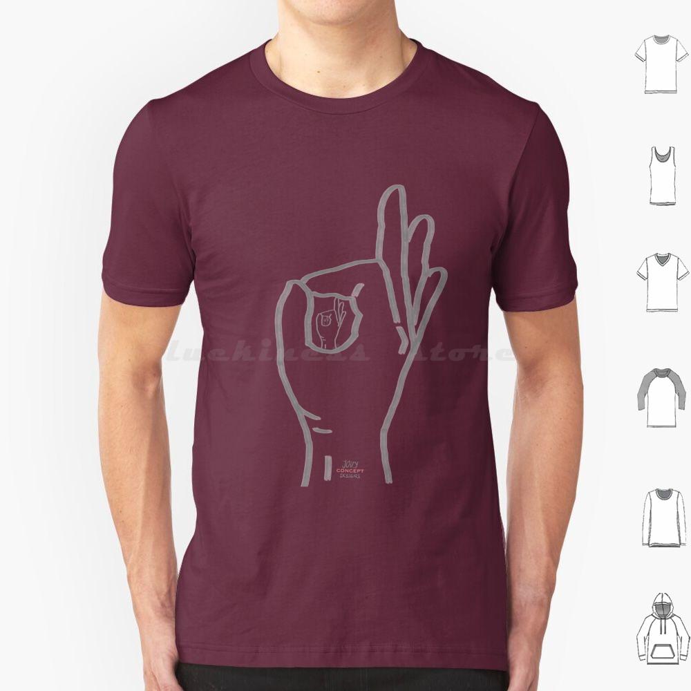 Okey Ok Okey Ok Hand T Shirt Cotton Men Women DIY Print Ok Sign Success Hand Symbol Happy Positive Gesture Good Smile Finger