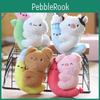 Endearing Moon Cow Plush Keychain Snuggly Soft Short Plush Toy