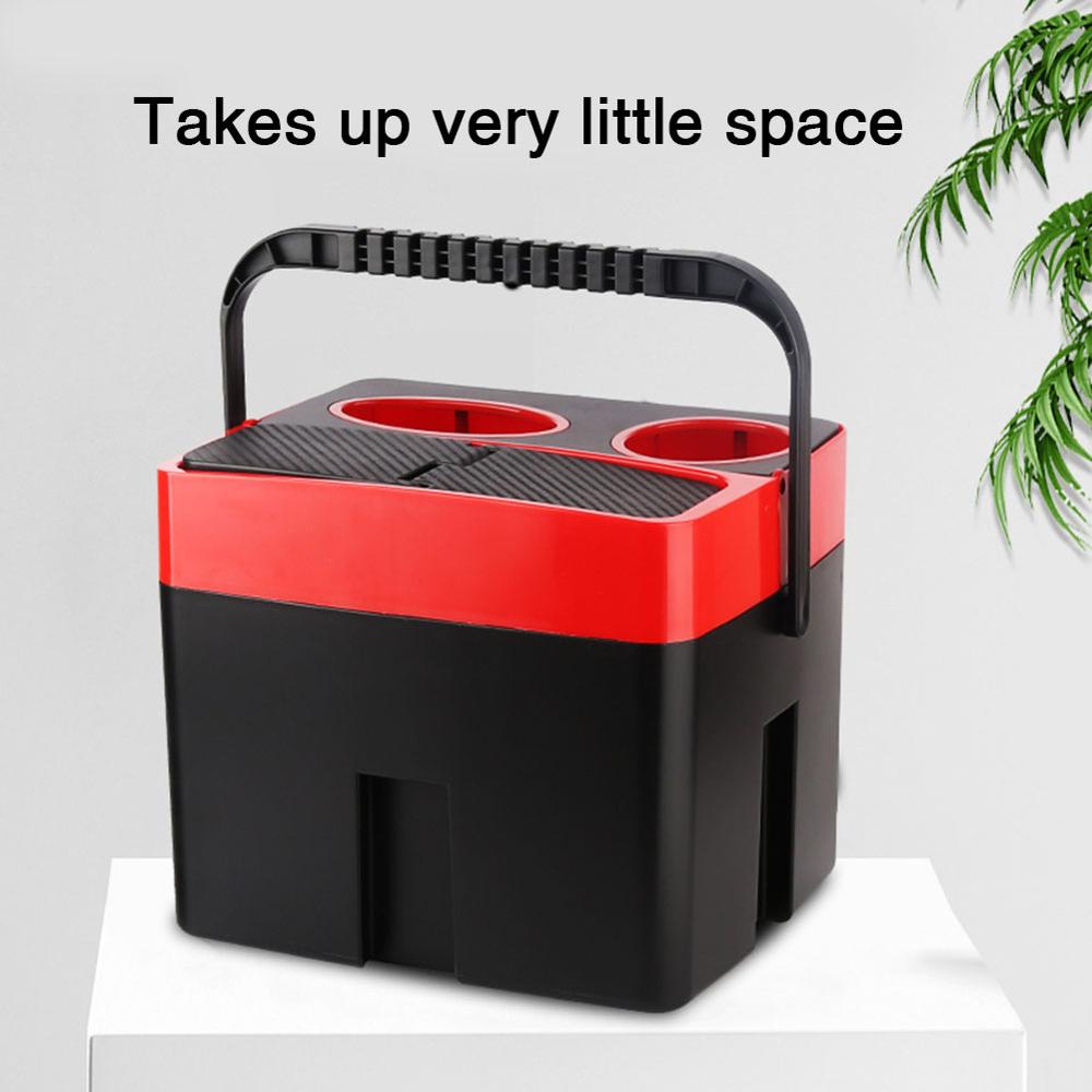 

Многофункциональный мусорный бак для салона автомобиля, мусорный бак для пассажира, ящик для хранения, подстаканник для напитков, ящик для хранения, автомобильный держатель для бумажных салфеток красный