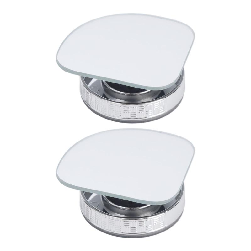 Traffic Check Auxiliary Mirror Set for Cars, Suction Cup Mount, Adjustable Base, 2 Mirror Viewing Support for Reversing Use