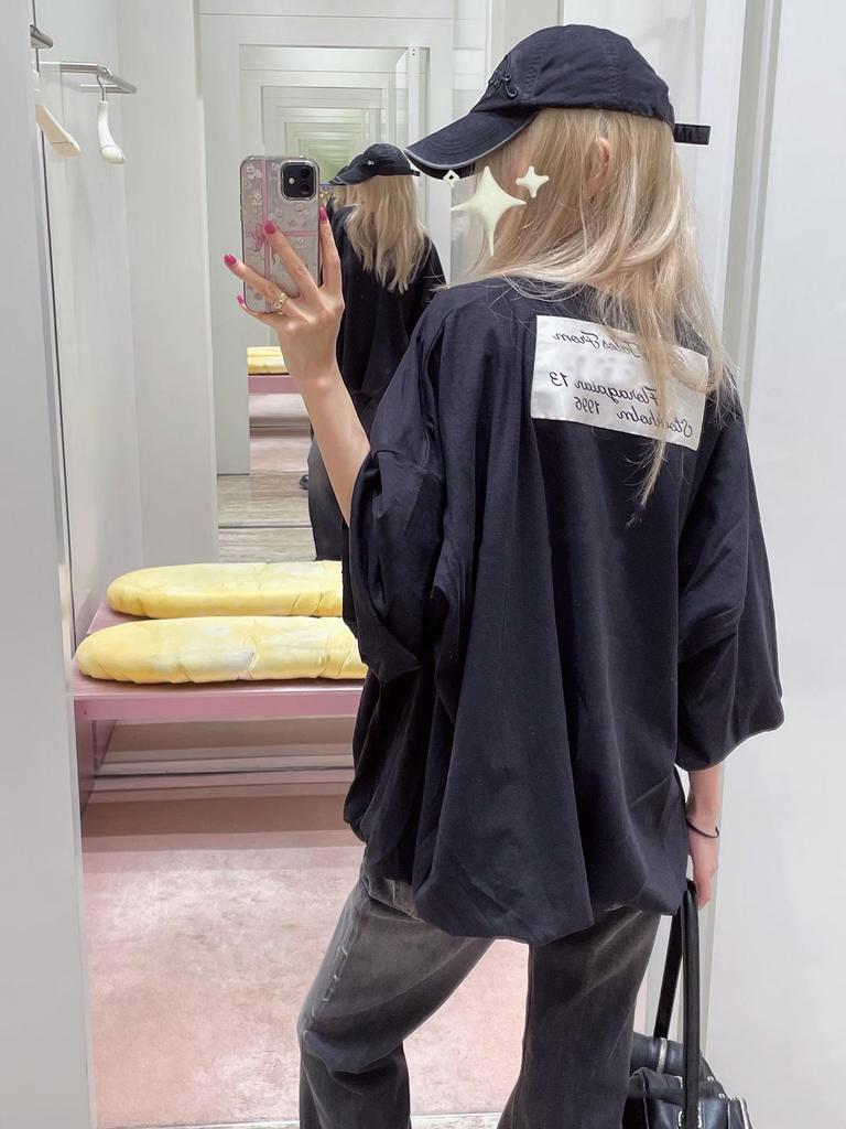 2026 Spring Double-Layer Embroidered Flower Bud Loose Unisex Short-Sleeve T-Shirt