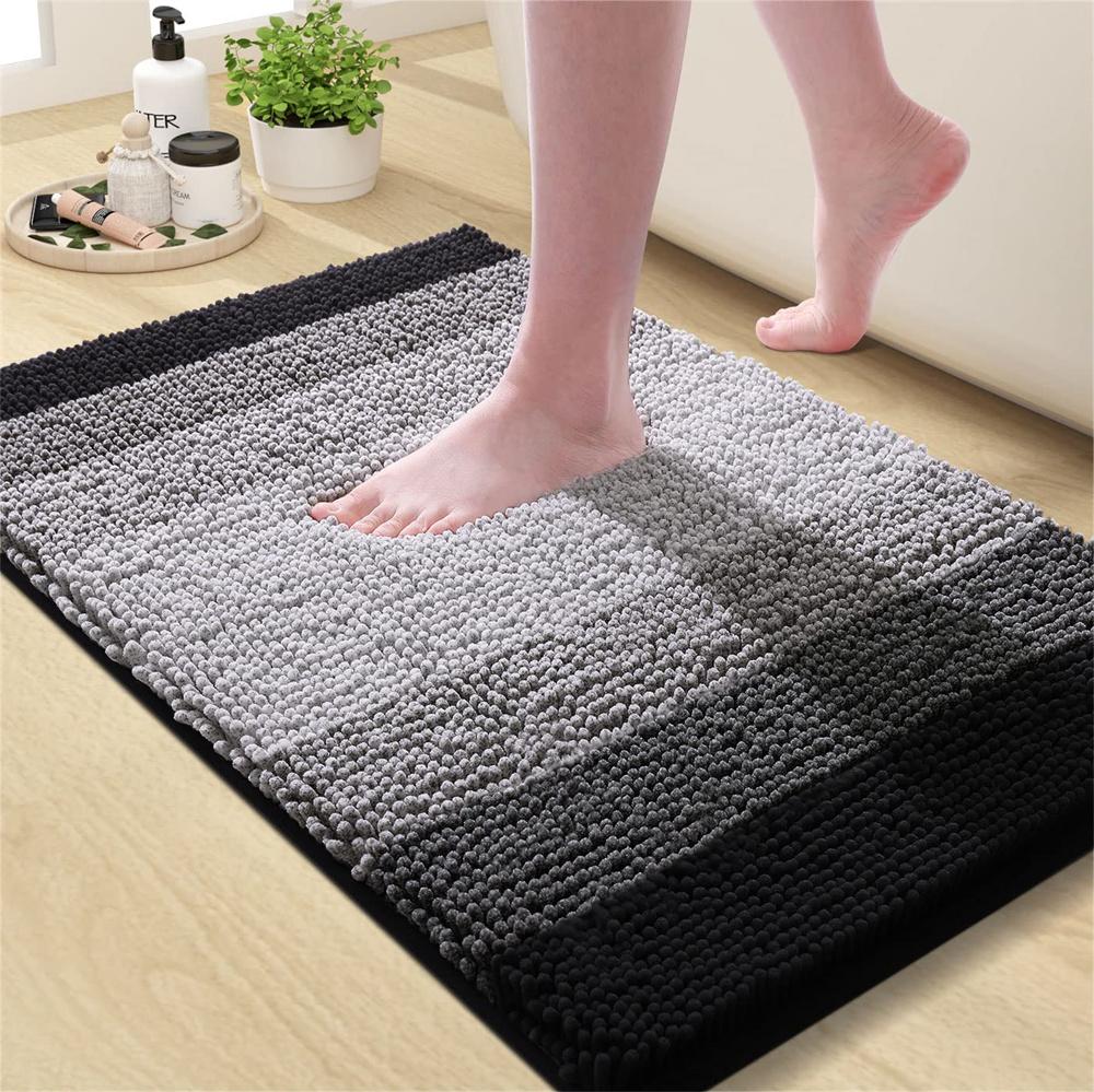 Olanly Super Absorbent Bathroom Rug Luxury Chenille Bath Mat Plush Non-slip Shower Mat Bathroom Carpet Welcome Deal Floor Mats