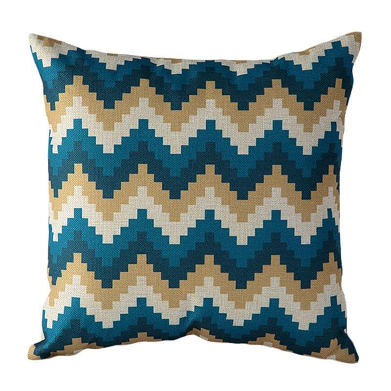Luxurious Resistant Scatter Waist Throw Pillow Case With Timeless Geometric Design