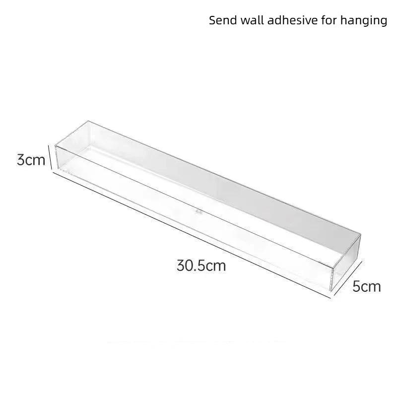 5 Set Punch-Free Wall-Mounted Clear Eyewear Case - Multi-Shelf Sunglasses Organizer Hanging Storage & Display Rack for Home