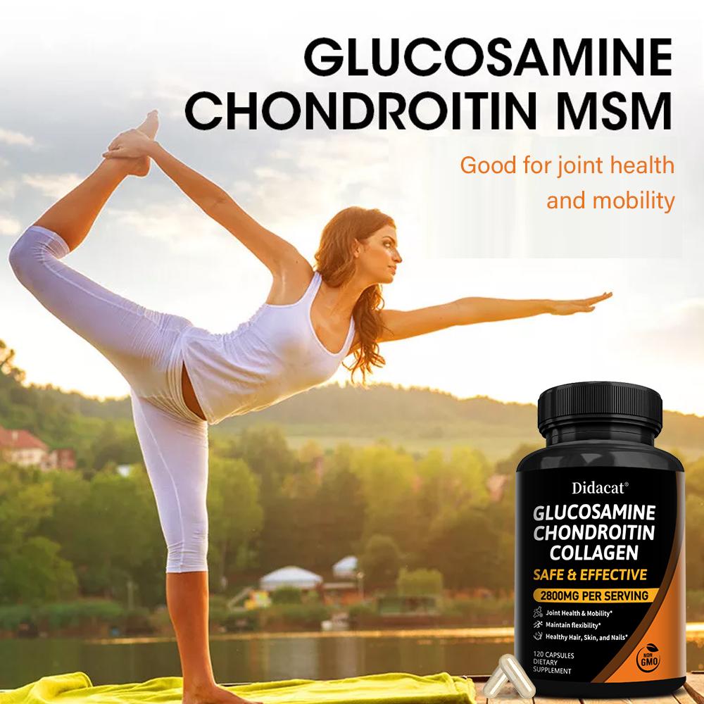 Glucosamine and Chondroitin Sulfate Collagen MSM 2800 Mg High Strength 120 Capsules