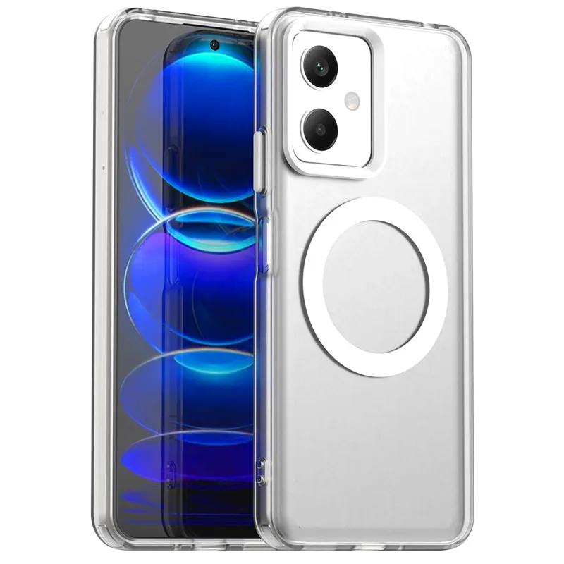 

Чехол для Poco X5 5G Чехол для Poco X5 X6 X7 Pro 5G Полупрозрачный матовый магнитный противоударный защитный бампер конфетного цвета For Poco X7 Pro 5G белый