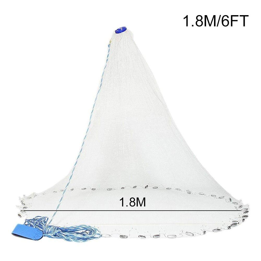 New Net Bait 6/8/10/12/16FT Fishing Cast Fish Mesh Fishing Net Hand Cast