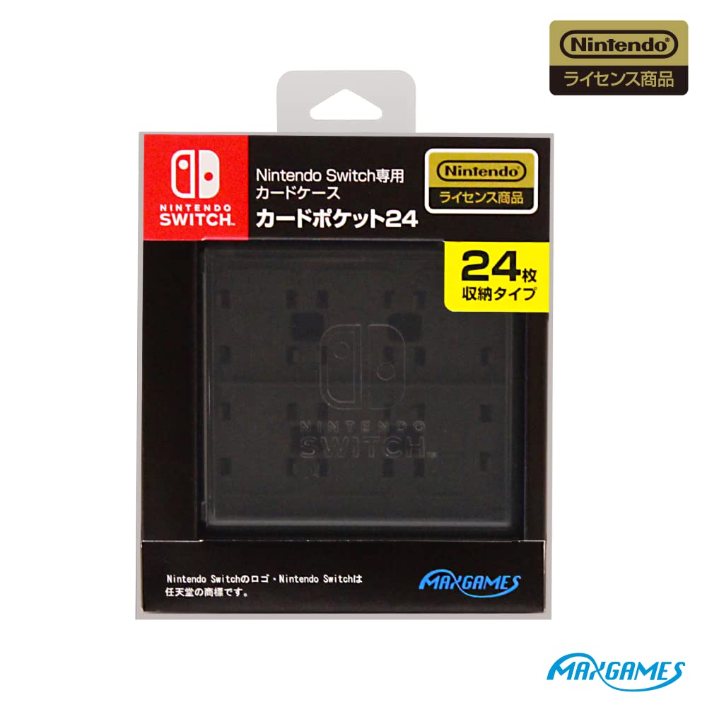 

Licensed Card Case for Nintendo Switch Card Pocket 24 Black [Nintendo Product]