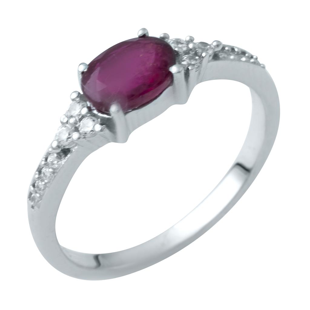 Silver Ring with Natural Ruby, Product Weight 2.36 G (1947029)