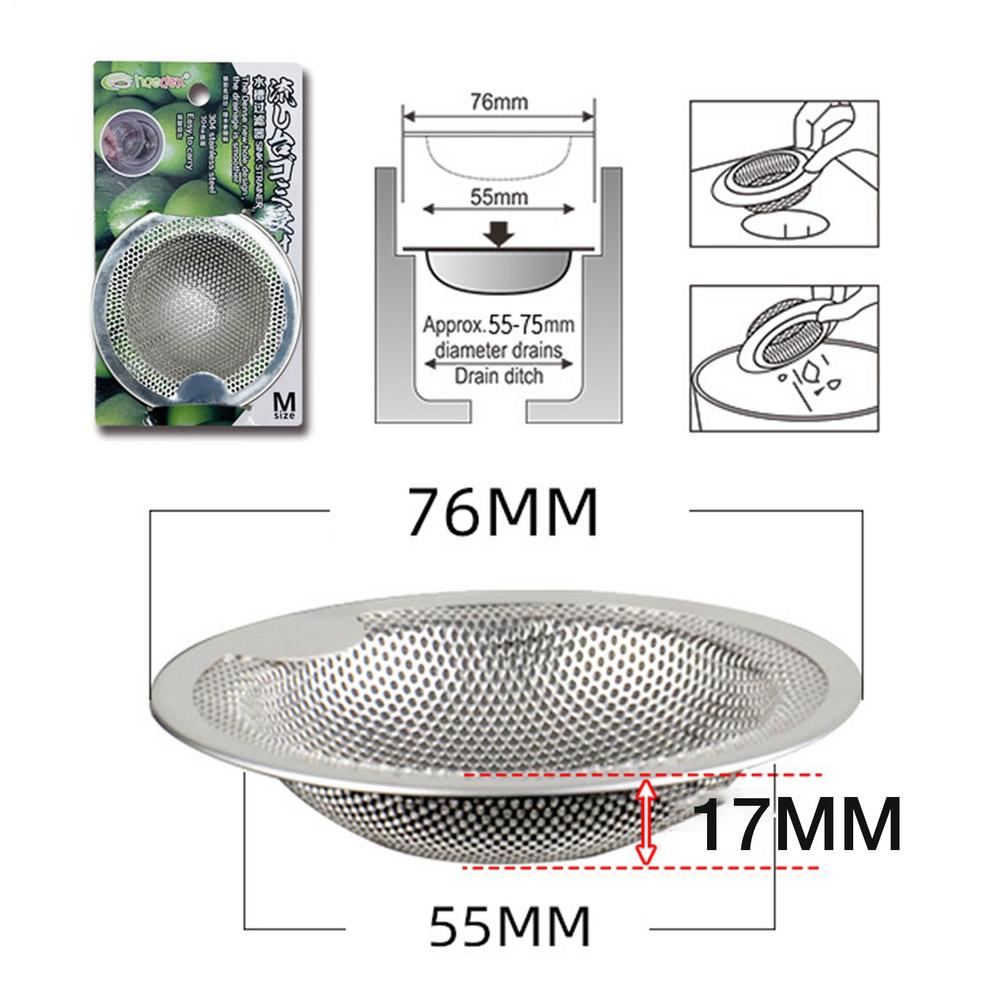 Kitchen Sink Filter Sink Mesh Strainer Stainless Steel Sink Strainer Bathroom Sink Strainer Kitchen Bathroom Floor Drain Mesh