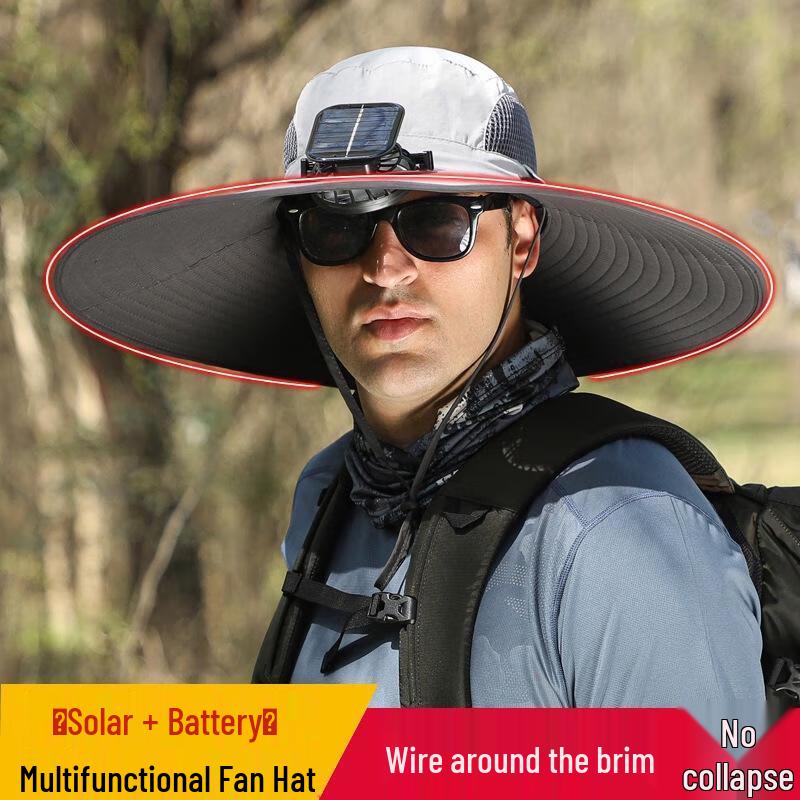 HANDUNYOU Rechargeable Cooling Fan Sun Hat