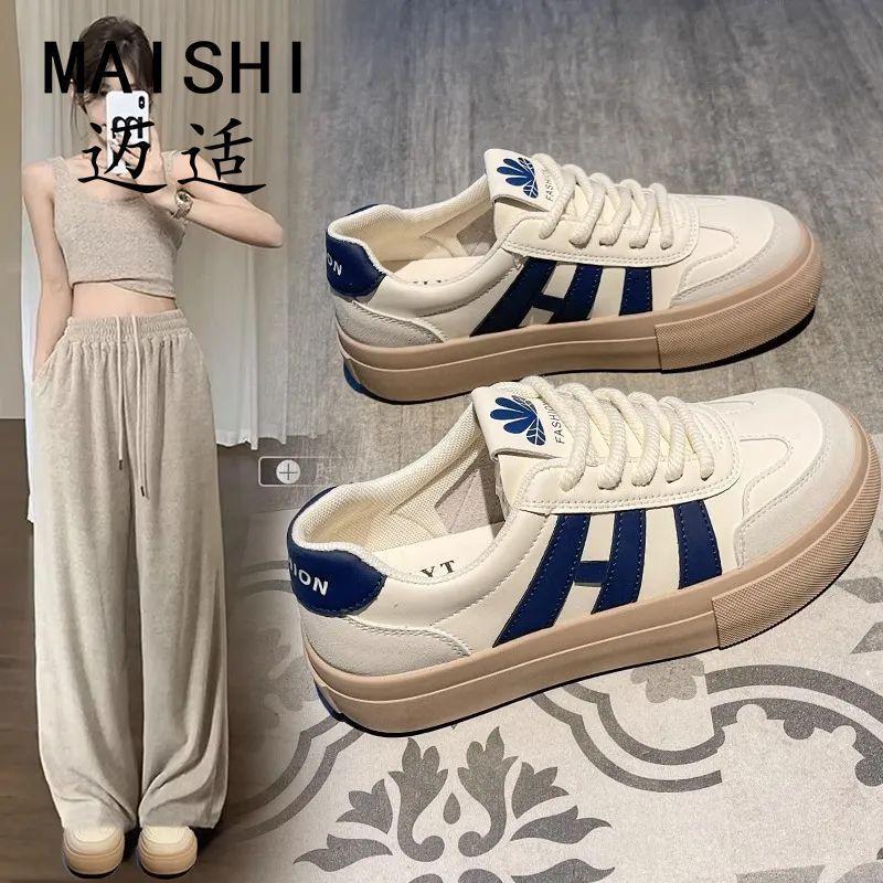 Little white shoes women's spring and autumn 2025 new thick-soled versatile thin breathable Internet celebrity sports shoes popular Forrest Gump wo