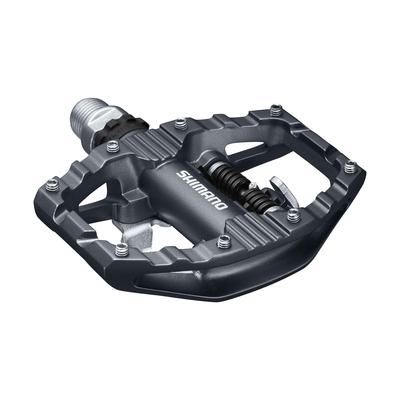 Pedálové BMX kolo SHIMANO Kovové trekingové jednostranné ploché zarážka EPDEH500 stříbrná (SPD) PD-EH500 SPD/Single SM-SH56