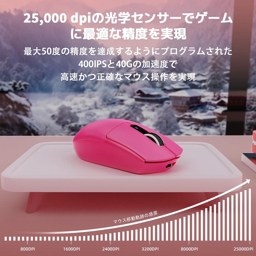 ATTACK SHARK G3PRO Wireless Gaming Mouse with RGB Charging Over 100 Million 180 Hours of Battery 500mAh High BK52820 Set Web Driver 2.4Ghz Dock,