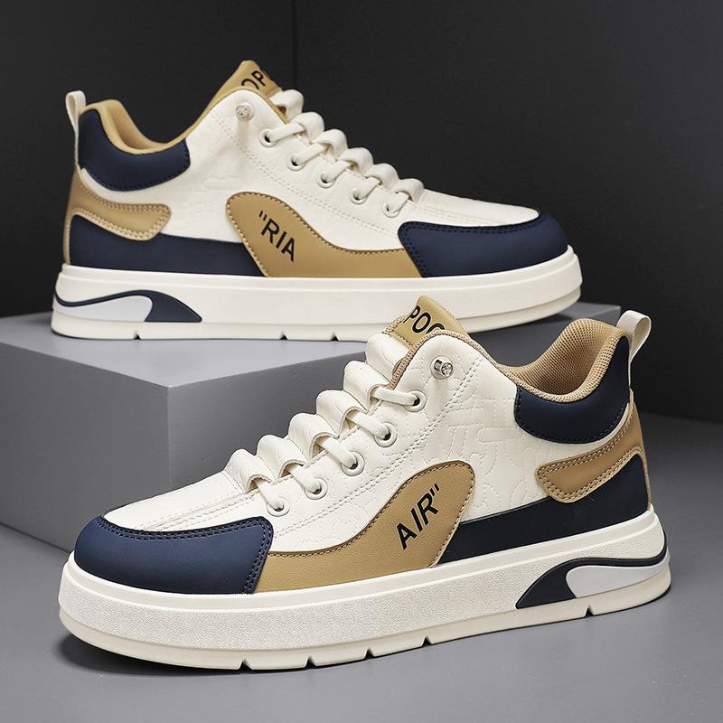 2024 autumn men's shoes, new board shoes, heightened platform shoes, trendy shoes for men, high-top sports and leisure shoes for men