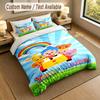 Custom Name Text Bedding 3Pcs Set,El Payaso Plim Plim 1 Duvet Cover 2 Pillowcases Soft Bed Linen For Gift