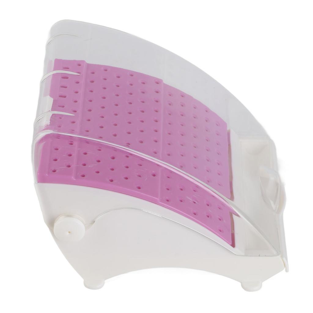 Dental Bur Cleaning Box 142 Holes High Low Speed Dustproof Environmentally Friendly Dental Bur Holder (Violet)