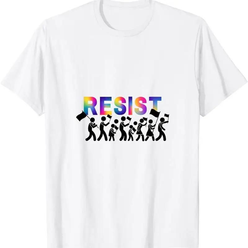 Resist Resistance Rainbow March Hands Off Protest T Shirt