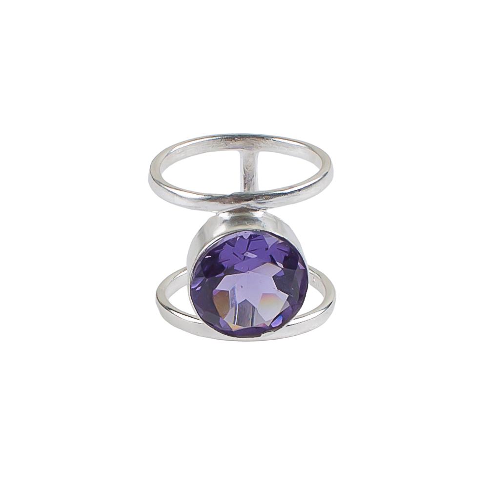 Naturlig Iolit Ädelsten 925 Sterling Silver Smycken Handgjord Statement Ring RR-13-2